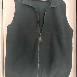 Vintage LL Bean Dark Green Fleece Vest - XL Tall